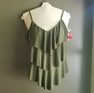 Olive Green swim top